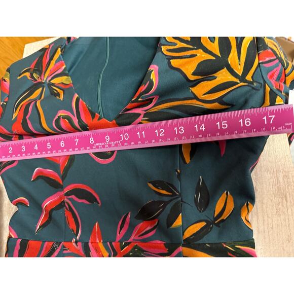 ALEXIA ADMOR Ocean Flare Sleeve Midi Dress In Multi Size S - Picture 12 of 14